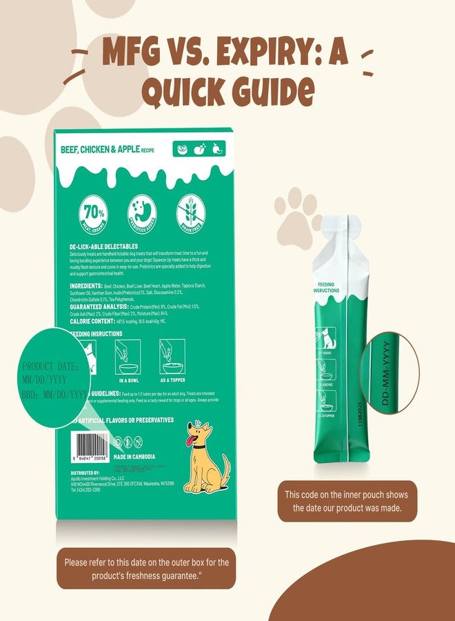 أم-بيتس مكافآت إم-بيتس اللذيذة للكلاب بنكهة الدجاج والجزر، وجبات خفيفة صحية وطرية في أنابيب ضغط للجراء والكلاب الكبيرة في السن، مكافأة للتدريب أو إضافة للطعام، مهروس منخفض السعرات الحرارية لدعم المفاصل والجهاز الهضمي - عبوة من 8 قطع - Image 2